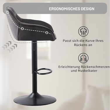 JaHECOME Adjustable Bar Stools Set of 2 - Grey Backrest Counter Height Stools for Kitchen Bar