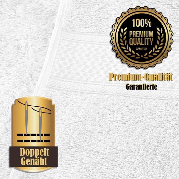 Набір рушників LEBENGOOD 10 предметів, 100% бавовна, Oeko-TEX, білий (2 банні рушники, 4 рушники для рук, 4 рукавички для вмивання)