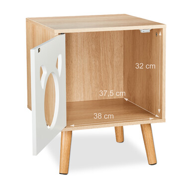 Relaxdays Cat Cabinet with Flip-Up Door