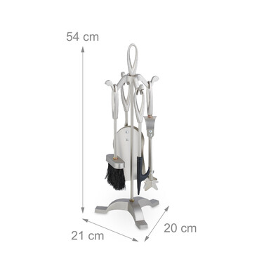 Relaxdays 5-Piece Fireplace Set