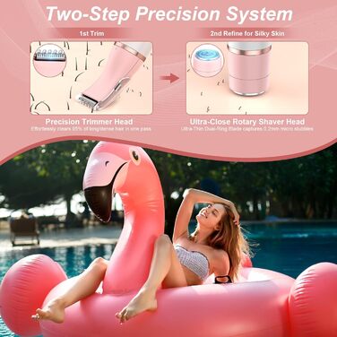 Електричний жіночий тример 4-в-1 для обличчя, бікіні зони та ніг