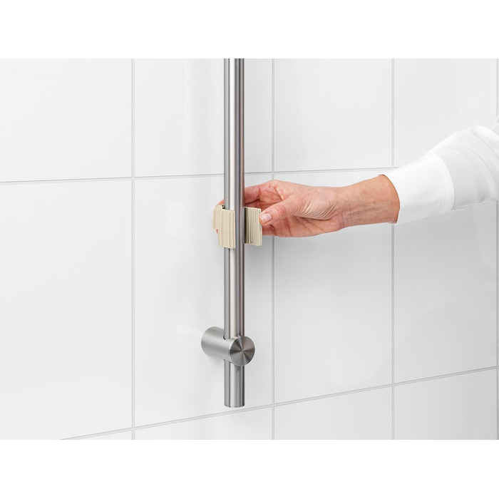Полиця для душу Brabantia ReNew, настінна, без свердління, антикорозійна, до 2 кг, 24,4x13,3x7,5 см, бежева