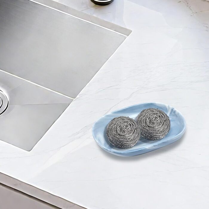 2 шт. мильниця керамічна, антиковзка, тримач для мила, мармур, овальна, для ванної, кухні, душу