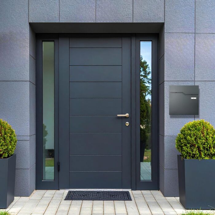 Поштова скринька KTC Home Premium Postlux 4.0 Anthrazit з табличкою для імені - стійка до УФ-випромінювання та погодних умов, порошкове покриття