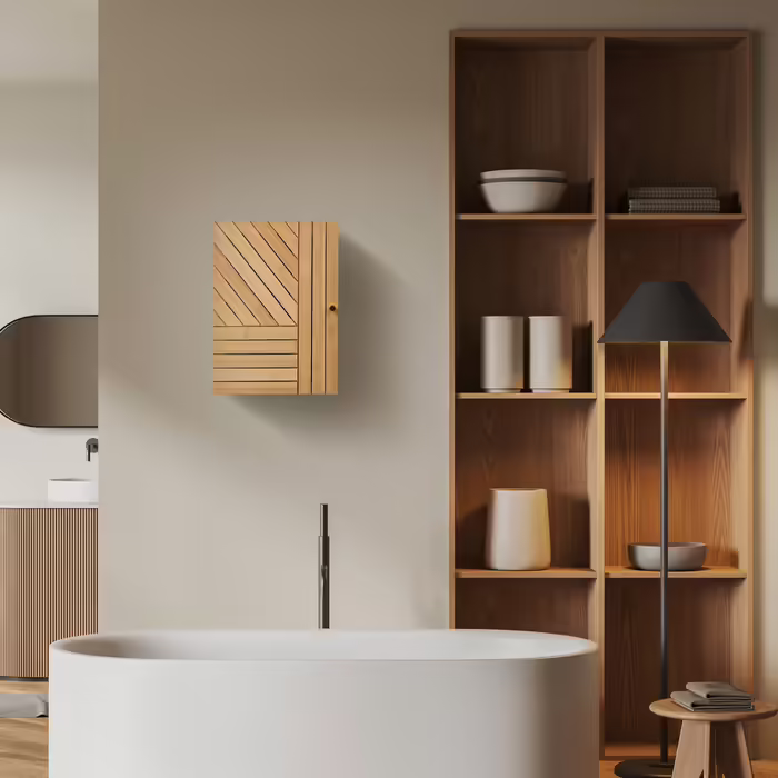 Relaxdays Bamboo Hanging Shelf