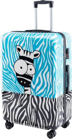 Валіза Xonic Design: жорсткий корпус, 360° обертання, полікарбонат, кодовий замок, L/XL або набір (L, Zebra)