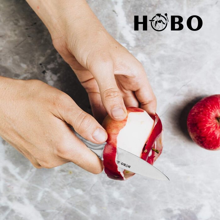 Набір кухонних ножів HOBO Profi 5 шт, з нержавіючої сталі, гострі, неслизька морозостійка ручка – кухарський, для хліба, сантоку, універсальний, овочевий