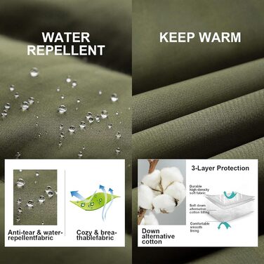 Чоловіча пухова жилетка Chrisuno Casual з капюшоном, стеганий пуховик, жилетка для активного відпочинку та катання на лижах, зелений (армійний)