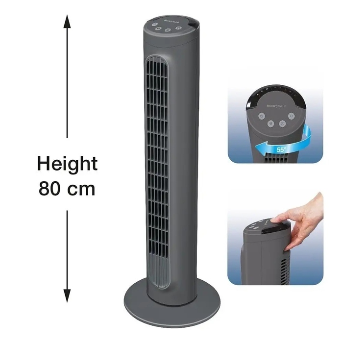 Колонний вентилятор Honeywell HYF1101E4, сріблястий/сірий