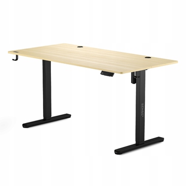 Електричний регульований стіл Sense7 Nojo, 140 x 70 x 118 см, чорний/сосна