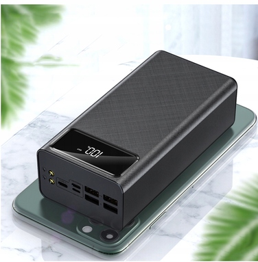 Повербанк JYSafora 50000 mAh, 5xUSB, швидка зарядка, з LED-дисплеєм, білий