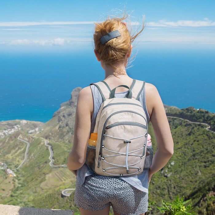Small Backpack / 20L Unisex Daypack Lightweight Travel Backpack Hiking Backpack Trekking Backpack for Hiking Cycling (Beige, 12L)