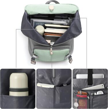 Жіночий рюкзак YAMTION на 17 дюймів з відділенням для ноутбука, USB-порт, для школи, університету, повсякденного використання (17