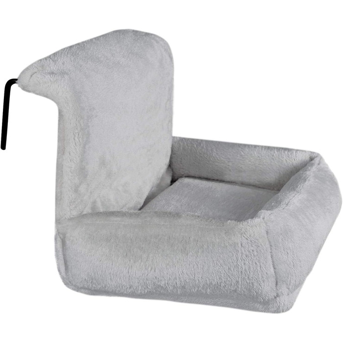 Котяча лежанка Lionto з плюшевим покриттям, тепле котяче ліжко для підвішування на батареї, сіра, зручна, для підвішування