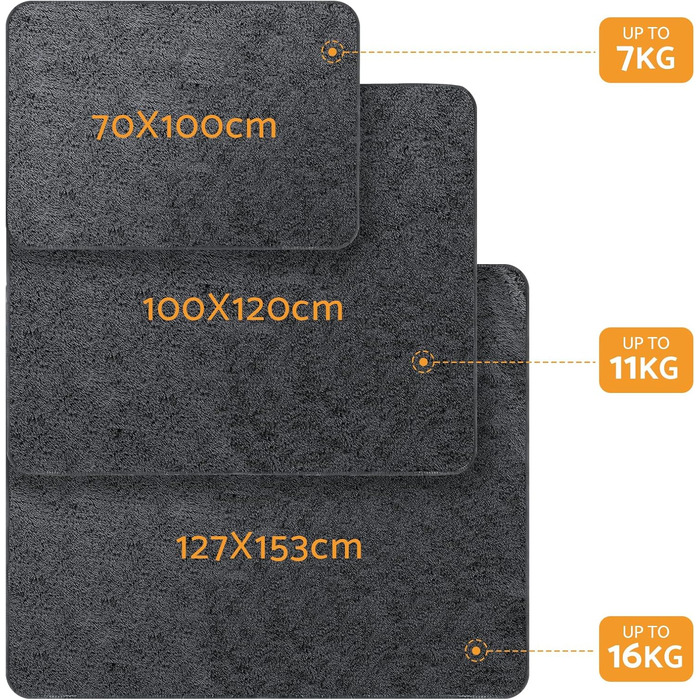 Водонепроникний килимок для собак 100x120 см - м'який, зручний, для активного відпочинку та дому, підходить для собак середніх порід до 16 кг, чорно-білий (L)