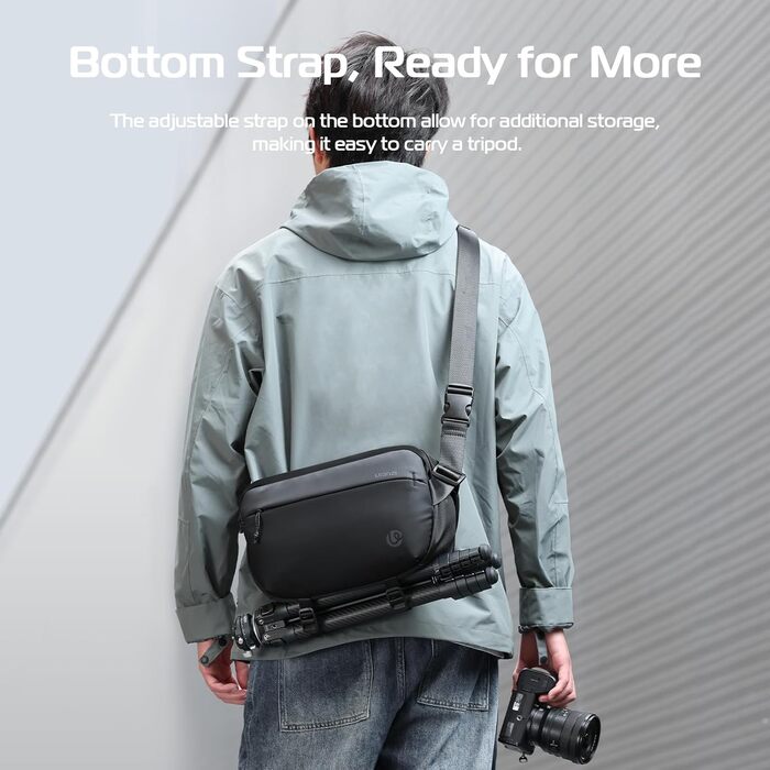Чохол для камери ULANZI: водонепроникний, 10L, для DSLR/SLR/беззеркальних камер, з регульованим ременем, для фотозйомки на відкритому повітрі, з кишенями на блискавці та захистом від крадіжок