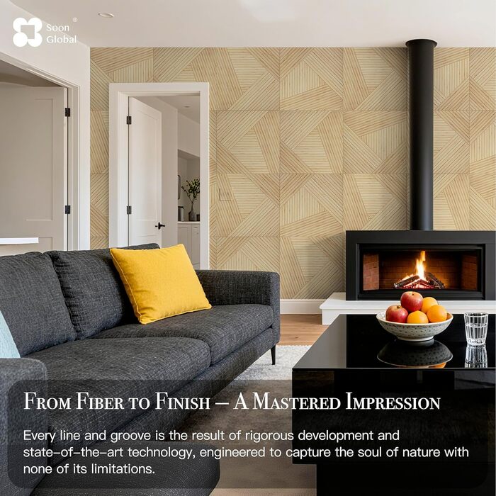 Акустичні настінні панелі Soon Global для звукоізоляції, декоративні поглинаючі панелі з дерева, 121,9 x 81,3 см, колір Блакитно-зелена аура