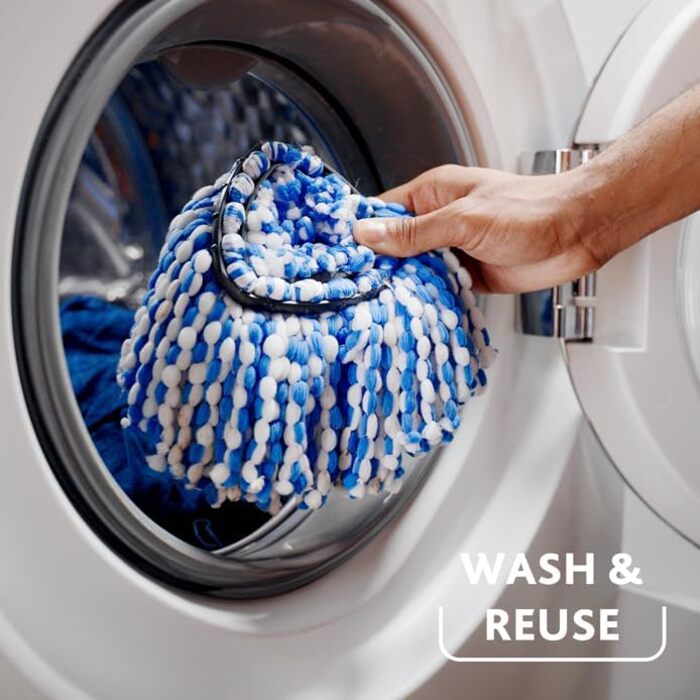 Vileda RinseClean Spin Mop System: мікрофібровий моп з відром, система віджиму, легке миття підлоги