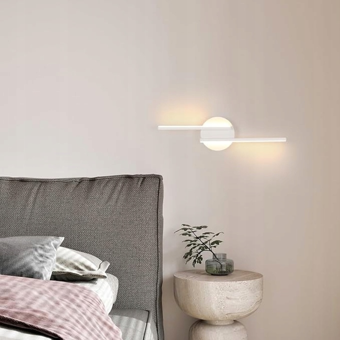 Настінний світильник GOECO білий, інтегроване LED-освітлення, 24 Вт