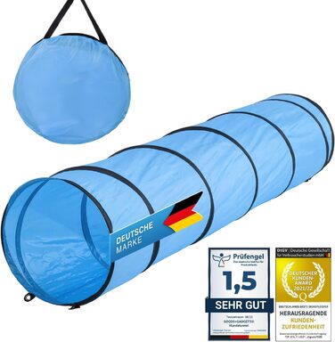 Тоннель для аджиліті для собак - ігровий тоннель, тоннель для аджиліті, собача печера з кілками та сумкою для перенесення, 300 x 50 см (200 см)