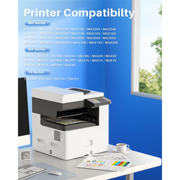 Комплект картриджів 540XL та 541XL для принтерів Canon Pixma TS5150, TS5151, TS5100, MG3650, MG3550, MX525, MG3150, MG3250 (чорний та кольоровий), сумісні