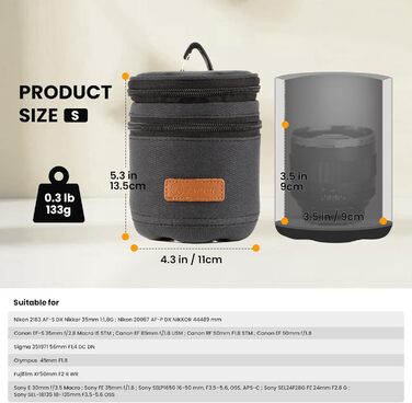 Чохол для об'єктива камери TARION: міцний, водонепроникний, для Canon, Nikon, Pentax, Sony, Olympus