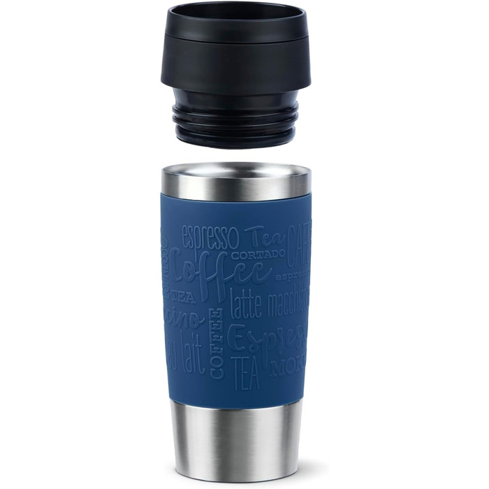 Термокружка Emsa N20202 Travel Mug Classic, 0.36 л, нержавіюча сталь, 4 год гаряче/8 год холодне, герметична, для подорожей