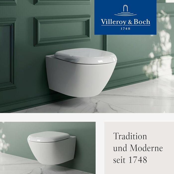 Сидіння для унітаза Villeroy & Boch O.novo D-подібне з мікроліфтом (SoftClose), Duroplast, білий глянець (Alpin)