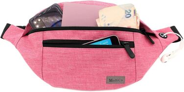 Спортивна поясна сумка на пояс для чоловіків та жінок, водонепроникна, для бігу, кемпінгу, тренувань, велосипеда, рожевого кольору