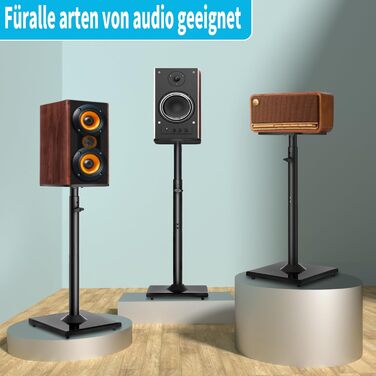 Підставка для акустики, регульована висота, 1 пара. Підлогові підставки з регульованою полицею для універсальних сателітів та полочкові колонки, для полочкових колонок до 5кг з кабельним каналом (SB-206)