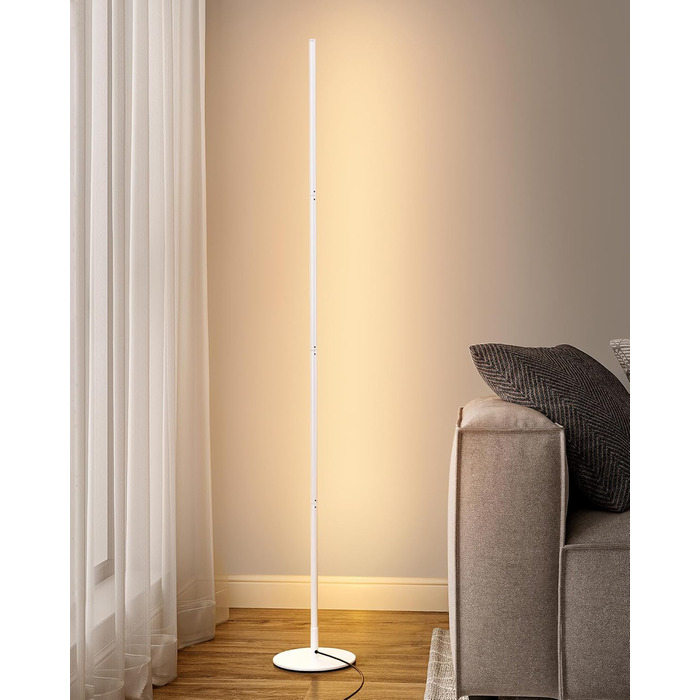 LED торшер Edishine з димуванням, тепле світло 3000K, регульована висота 146 см, для вітальні, спальні, офісу, з функцією пам'яті