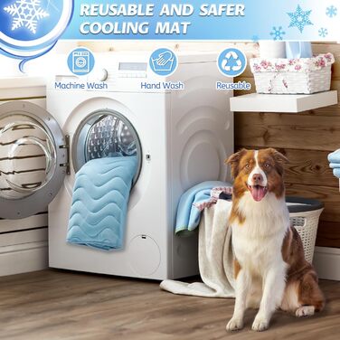 Килимок для собак середніх порід Baodan, 90x60 см, миється, з антиковзною основою, блакитний, 150x100x2 см