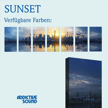 Акустична панель Addictive Sound з графікою Sunset_3, звукопоглинаюча панель для стін (100x50x11 см)