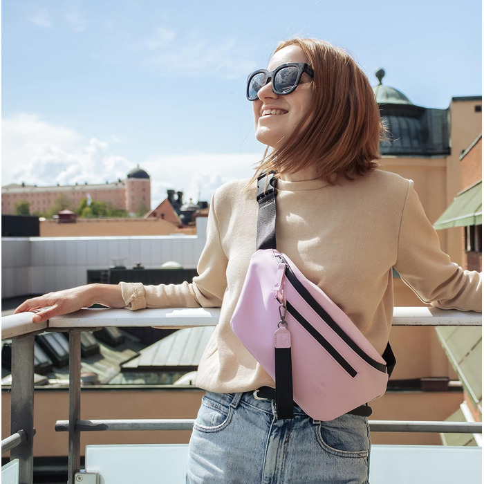 Bauchtasche VRETA від The Friendly Swede: стильна поясна сумка, бананка для жінок та чоловіків, рожевого кольору