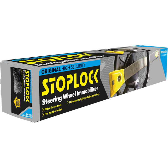 Блокіратор керма Stoplock HG 134-59, протиугінний замок для авто та інших транспортних засобів, жовтий