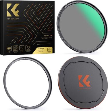 Фільтр ND K&F Concept ND1000 (10 Stop) з магнітним кріпленням, 52mm, з кришкою об'єктива