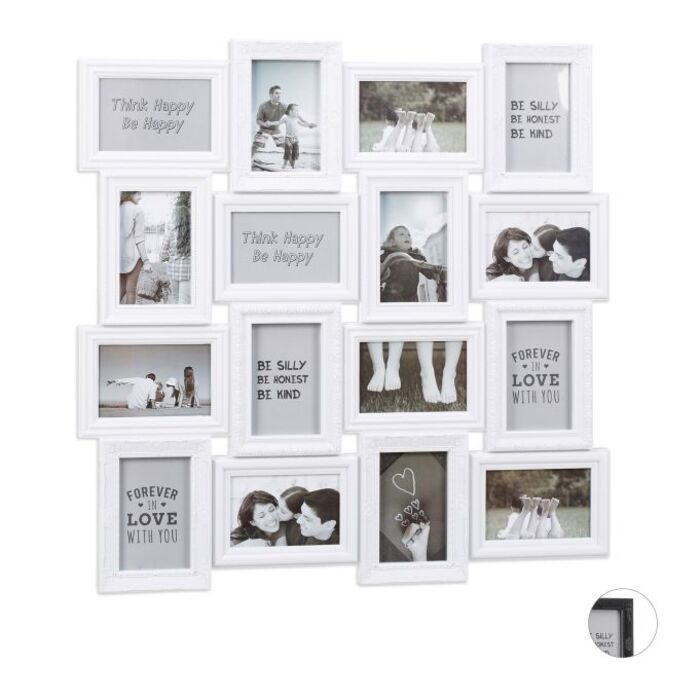 Relaxdays Photo Collage Frame - Holds 16 Pictures