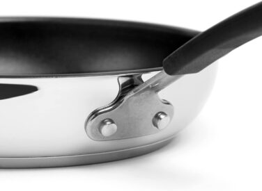 Сковорода Coolinato з нержавіючої сталі з покриттям для газових, склокерамічних, електричних плит та духовки (20 см, 24 см, 28 см)