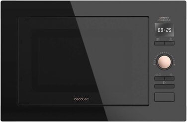 Вбудована мікрохвильова піч Cecotec GrandHeat 2590 BlackRose, 25 л, 900 Вт, з грилем