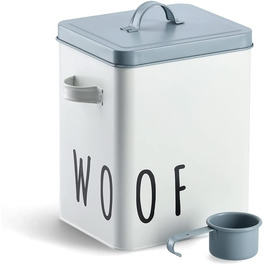 Кормниця для собак Zeller 19218 'Woof', метал, білий/блакитний, 23,4 x 16,2 x 23,2/25,8 см