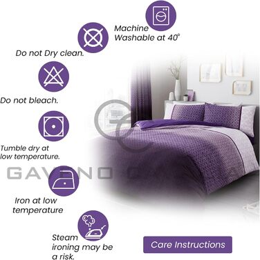 Комплект постільної білизни GC GAVENO CAVAILIA (200x200 см), поліестер/бавовна, фіолетовий, для односпального ліжка