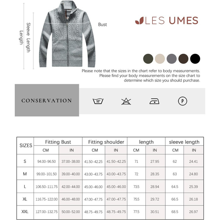 Чоловіча флісова куртка Les Umes з високим коміром, осінь-зима, Regular Fit, світло-сіра, 3XL