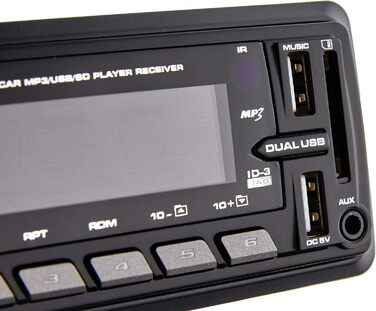 Автомагнітола Majestic DAB-442 BT з Bluetooth, DAB+ радіо, RDS, Dual-USB, SD/AUX, 180Вт (45Вт x 4), чорна