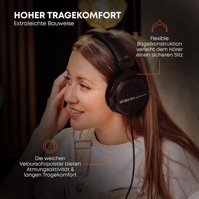 Beyerdynamic DT 990 PRO: навушники студійні, провідні, овер-ір, 250 Ом, Made in Germany