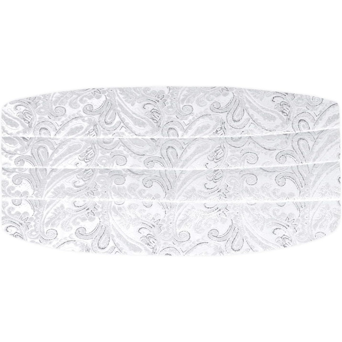 Комплект краватка-хустинка Alizeal Paisley сріблястий, чоловічий, однорозмірний