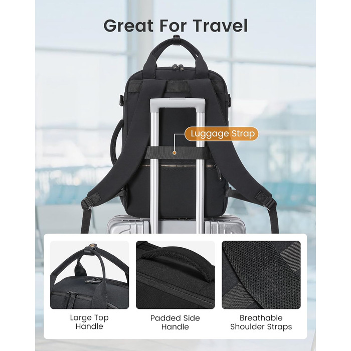 LOVEVOOK Рюкзак для ручної поклажі, жіночий, 15.6