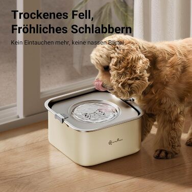 Миска для собак DownyPaws 3L, неркає, з нержавіючої сталі, чорна. Для дому та вулиці, запобігає розбризкуванню води.