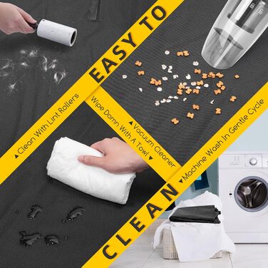 Захисний чохол для автокрісла для собак Nobleza, водонепроникний, 147x145 см, чорний