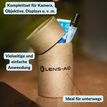 Набір для чищення камери 8-в-1 LENS-AID: для повноформатних, APS-C камер та об'єктивів. Включає рідину для чищення, мікрофібру, стайки, вологі серветки, пензлик, повітряний насос та інше