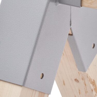 TRIBECCO® Square Swing Connector 90/90mm 90° (90° Grey) made of powder-coated steel sheet for garden swings, stable triangular A-shape with mounting holes Ø 10 mm